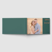 Romantischer grüner minimalistischer Foto Gästebuch (Voll)