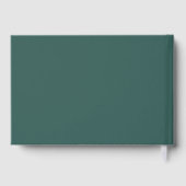 Romantischer grüner minimalistischer Foto Gästebuch (Rückseite)