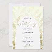 Romantischer Grüner Tee Wasserfarbe Einladung (Vorderseite)