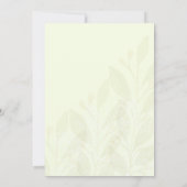 Romantischer Grüner Tee Wasserfarbe Einladung (Rückseite)