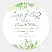 Romantischer Grüner Themengarten Runder Aufkleber (Vorderseite)