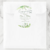 Romantischer Grüner Themengarten Runder Aufkleber (Tasche)