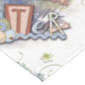 Romantischer Happy Ostersonnige Gruß Tischtuch Tischdecke (Schrägansicht)