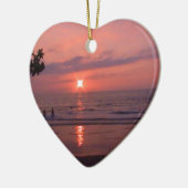 Romantischer hawaiianischer Sonnenuntergang Keramikornament (Links)