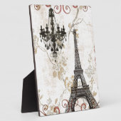 Romantischer Herbstausgang Paris Eiffelturm Fotoplatte (Seite)