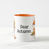 Romantischer Herbstcouple Umbrella Tasse (Zentrum)
