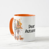 Romantischer Herbstcouple Umbrella Tasse (Vorderseite Links)