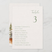 Romantischer Herbstsee Hochzeitstisch Sitzkarte Einladung (Vorne/Hinten)