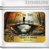 Romantischer Herbstwald - Save-the-Date Magnet