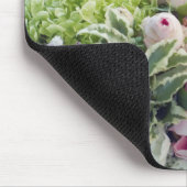 Romantischer Herr & Mrs. Pink Rose Floral Wedding Mousepad (Ecke)