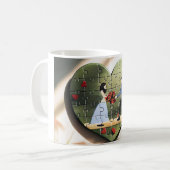 Romantischer Herz-Puzzle-Becher Kaffeetasse (Vorderseite Links)