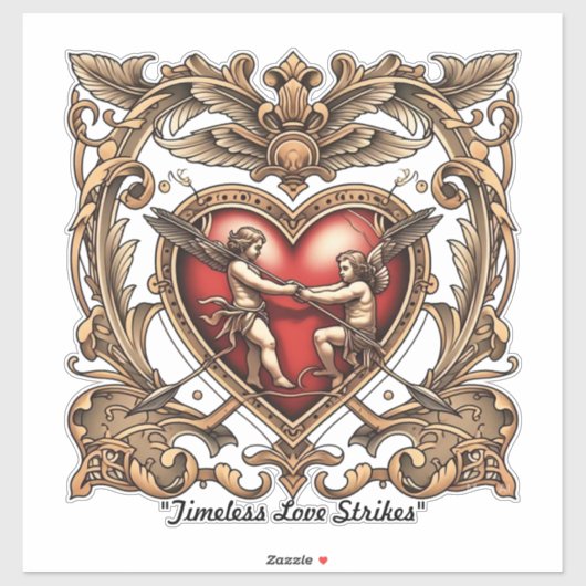 "Romantischer Herzbogen" Aufkleber (Blatt)