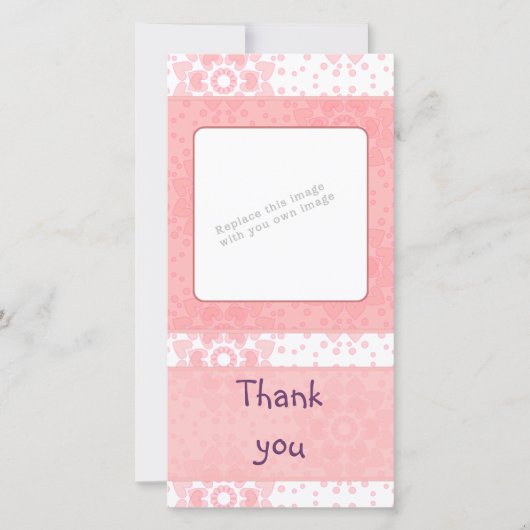 Romantischer Herzentwurf Dankeskarte (Vorderseite)