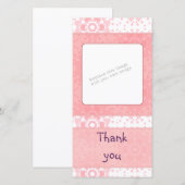 Romantischer Herzentwurf Dankeskarte (Vorne/Hinten)