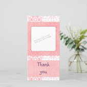 Romantischer Herzentwurf Dankeskarte (Stehend Vorderseite)