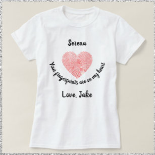Romantischer HerzFingerabdruck T-Shirt