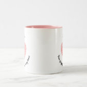 Romantischer HerzFingerabdruck Zweifarbige Tasse (Mittel)