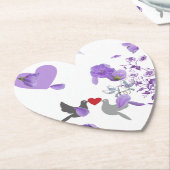 Romantischer herzförmiger Hochzeitsstil mit Lila U Untersetzer (angewinkelt)