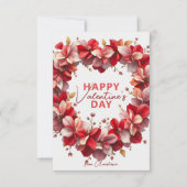 Romantischer Herzkranz Valentinstag Karte (Vorderseite)