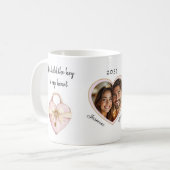 Romantischer Herzschloss-Kuppel-Fotomug Kaffeetasse (Vorderseite Links)