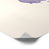 Romantischer Herztag und Valentinstag der Blumen Poster (Ecke)