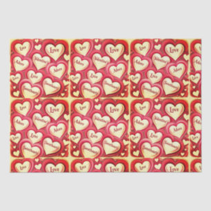 Romantischer Herztag - Valentinstag Seidenpapier