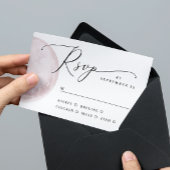Romantischer Himmelrosa Blush Moon | Boho Wedding RSVP Karte