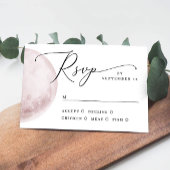 Romantischer Himmelrosa Blush Moon | Boho Wedding RSVP Karte