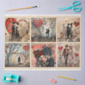 Romantischer Hintergrund für gemischte Medien Seidenpapier (Basteln)