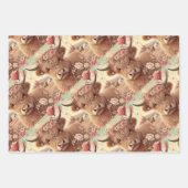 Romantischer Hochland-Kuh-Valentinstag Geschenkpapier Set (Vorderseite)