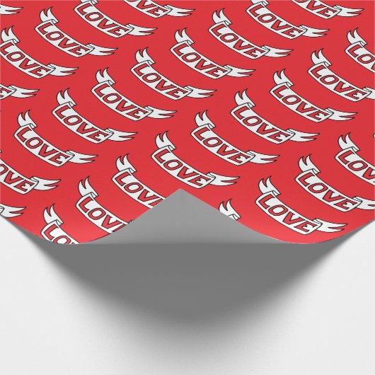 Romantischer Hochzeitstag Geschenkpapier (Ecke)