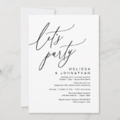 Romantischer Hochzeitstanz, Party Einladung (Vorderseite)