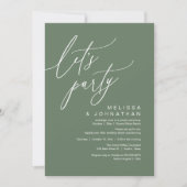 Romantischer Hochzeitstanz, Party Einladung (Vorderseite)