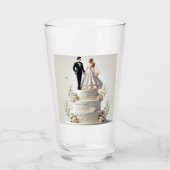 Romantischer Hochzeitstorte Glass Cup. Glas (Vorderseite)