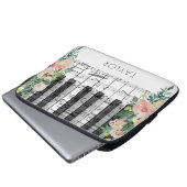 Romantischer individuelle Name Piano Laptopschutzhülle (Vorne Knopf)