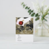 ROMANTISCHER INHABER DES ROTEN WACHS SIEGEL MONOGR VISITENKARTE (Stehend Vorderseite)