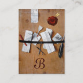 ROMANTISCHER INHABER DES ROTEN WACHS SIEGEL MONOGR VISITENKARTE (Rückseite)