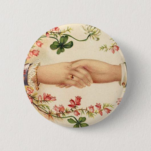 Romantischer irischer Hochzeitsknopf Button (Vorderseite)