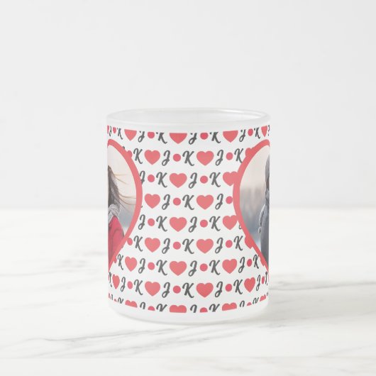 Romantischer Jack und King Heart Foto Mattglastasse (Mittel)