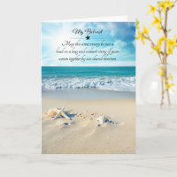 Romantischer Jahrestag Sandstrand und Küstenwellen
