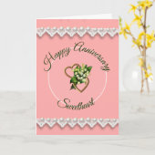 Romantischer Jahrestag Sweetheart Karte (Gelbe Blume)