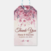 Romantischer Japanischer Rosa Kirschblossom Geschenkanhänger (Rückseite)