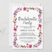 Romantischer Junggeselinnen-Abschied Märchenhaus Einladung (Vorderseite)