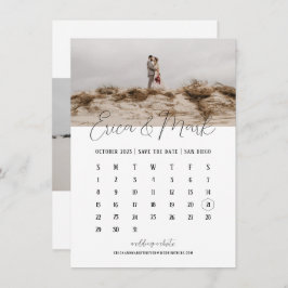 Romantischer Kalender Save the Date Einladung