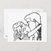 Romantischer Kiss Postkarte (Vorne/Hinten)