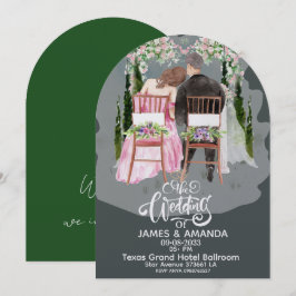 Romantischer Klassiker für eine Budget-Hochzeit Einladung