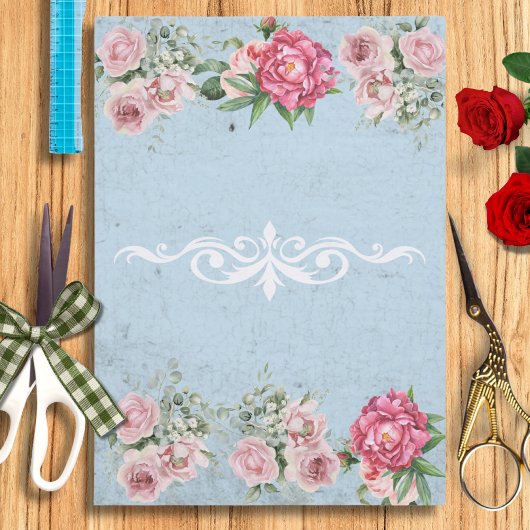 Romantischer klassischer Vintager Hintergrund Ephe Seidenpapier