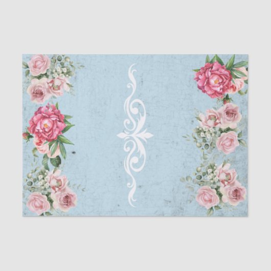 Romantischer klassischer Vintager Hintergrund Ephe Seidenpapier (Vorderseite)