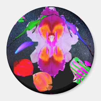 Romantischer Kosmos mit Power Blume Magnet