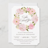 Romantischer Kranz sagte sie ja Verlobung Einladun Einladung (Vorderseite)